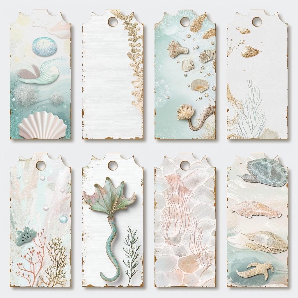 Mermaid Mystery Paper Pack | Whimsical Mermaidcore Scrapbook Paper | Luxury Ocean Junk Journal Pages | Under the Sea Craft Supplies