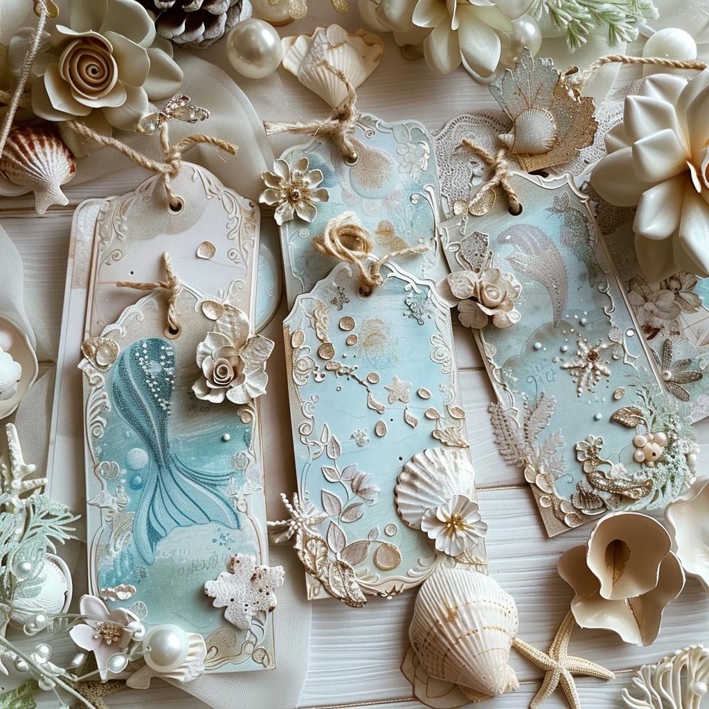 Mermaid Mystery Paper Pack | Whimsical Mermaidcore Scrapbook Paper | Luxury Ocean Junk Journal Pages | Under the Sea Craft Supplies