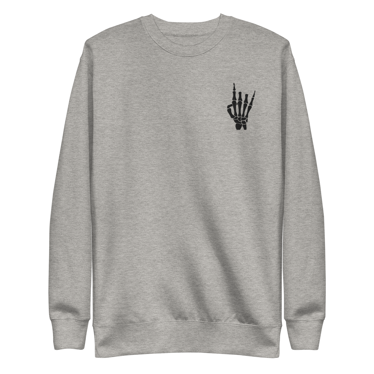 Rock On Skeleton Embroidered Sweatshirt