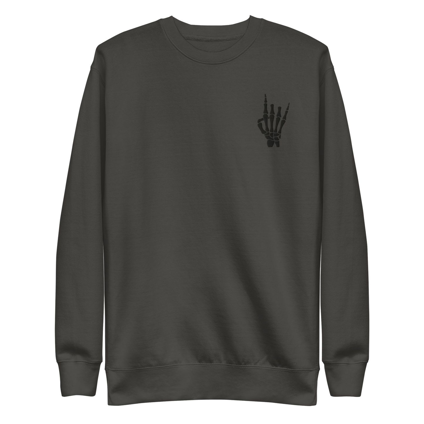 Rock On Skeleton Embroidered Sweatshirt