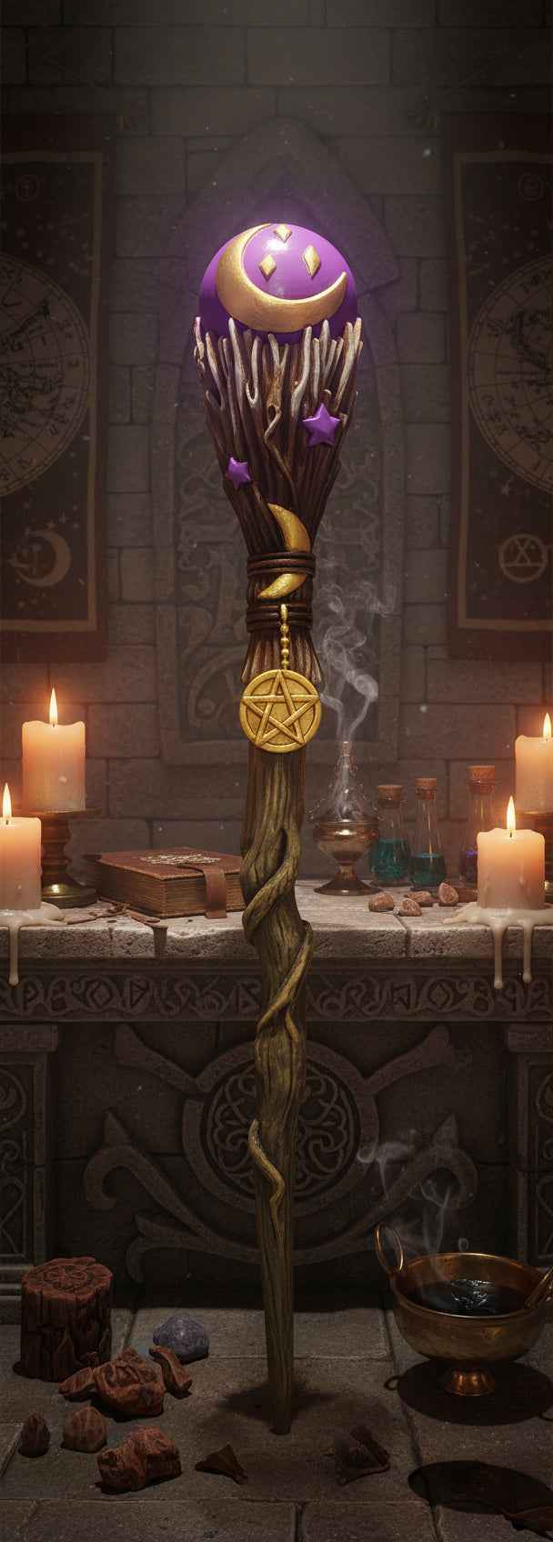 Broom Magic Wand for Enchanting Cleaning and Witchy Fun
