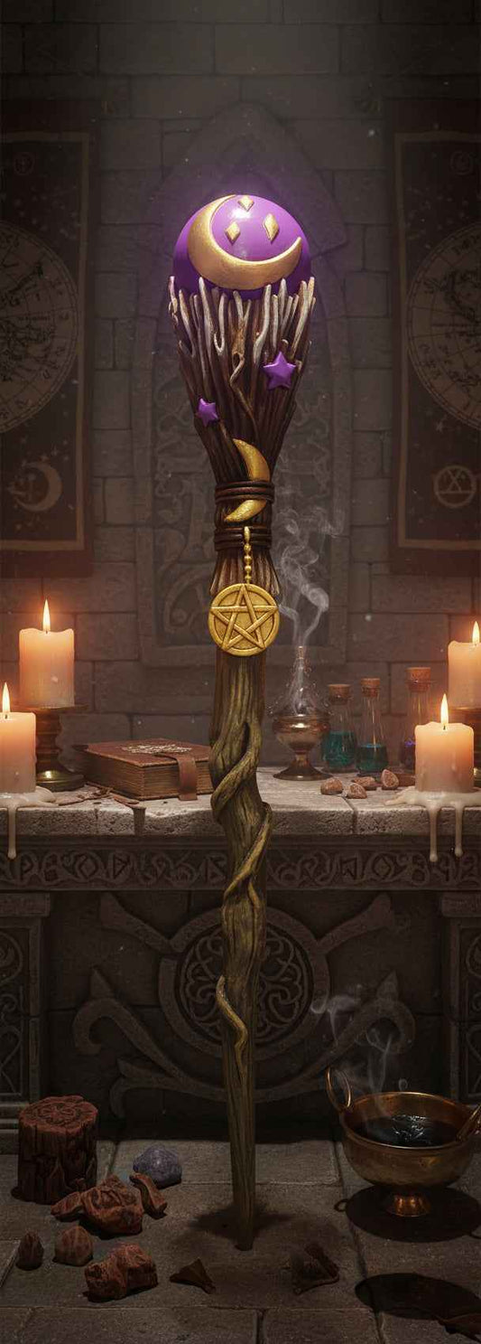 Broom Magic Wand for Enchanting Cleaning and Witchy Fun