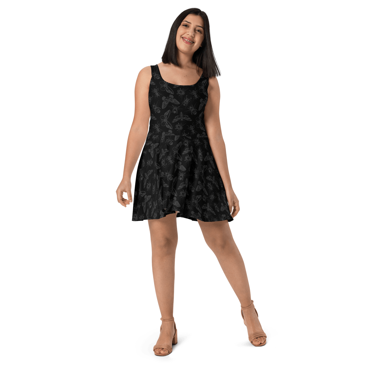 Shadow Swarm Skater Dress