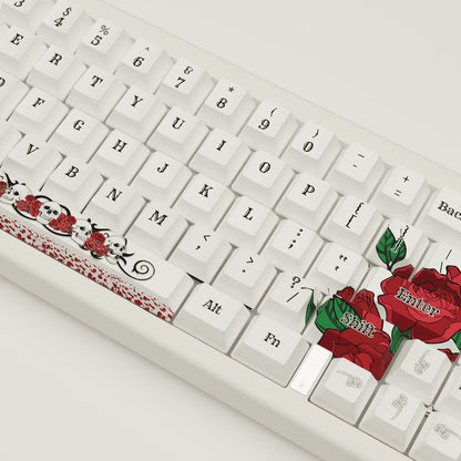 Skull & Roses Design Keycaps and Mechanical Keyboard