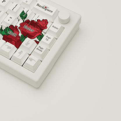 Skull & Roses Design Keycaps and Mechanical Keyboard