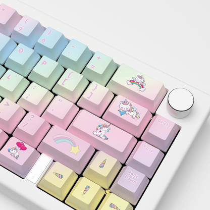 Unicorn Design Keycaps and Mechanical Keyboard
