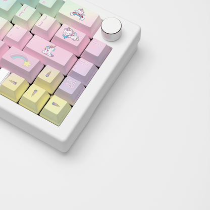 Unicorn Design Keycaps and Mechanical Keyboard